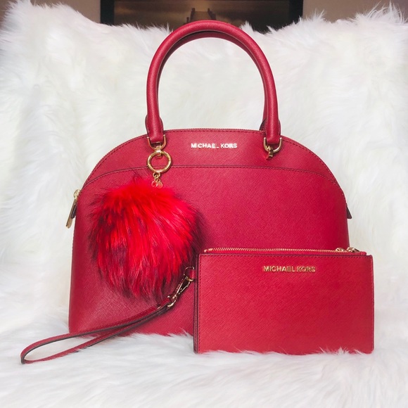 Michael Kors Handbags - 3PCS Michael Kors Emmy Dome Satchel Wallet Charms